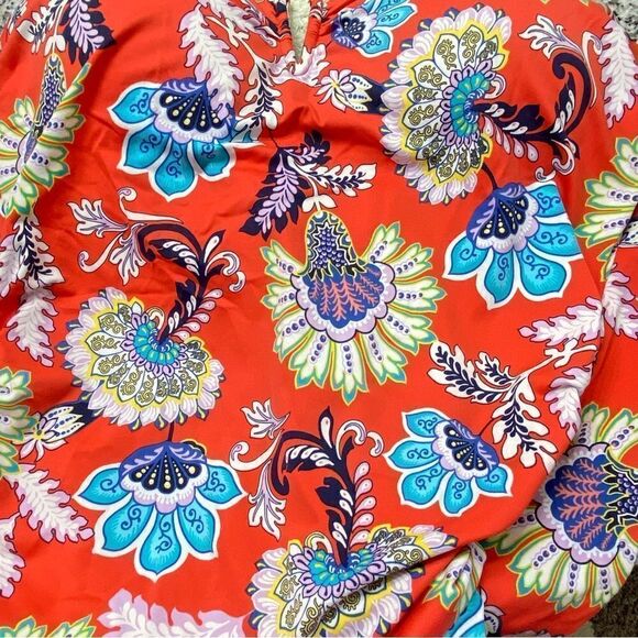 TOMMY BAHAMA SWIM SUIT V FRONT BANDEAU VALENCIA ORANGE - Picture 12 of 12